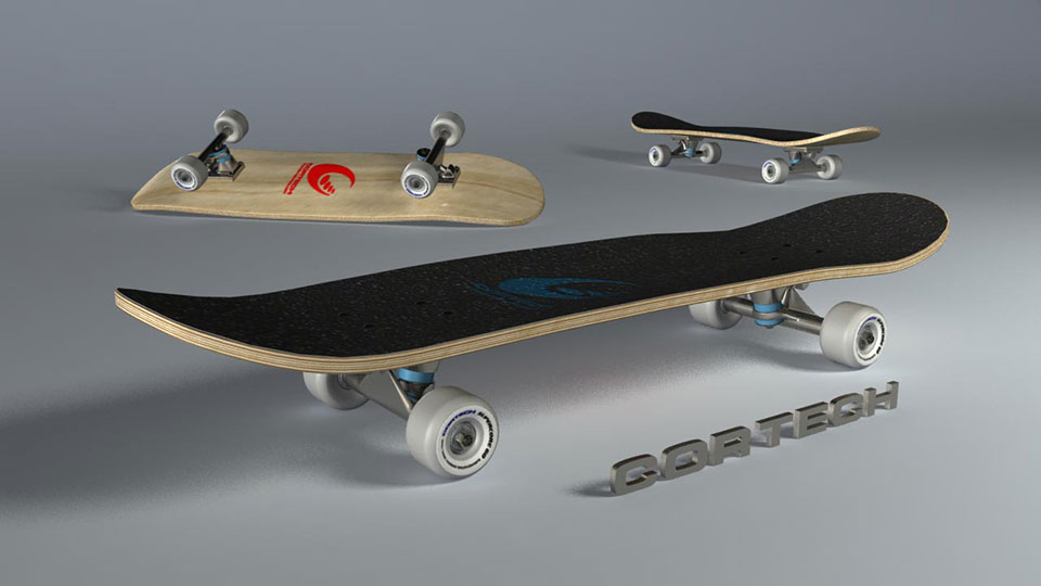skateboard 3D model