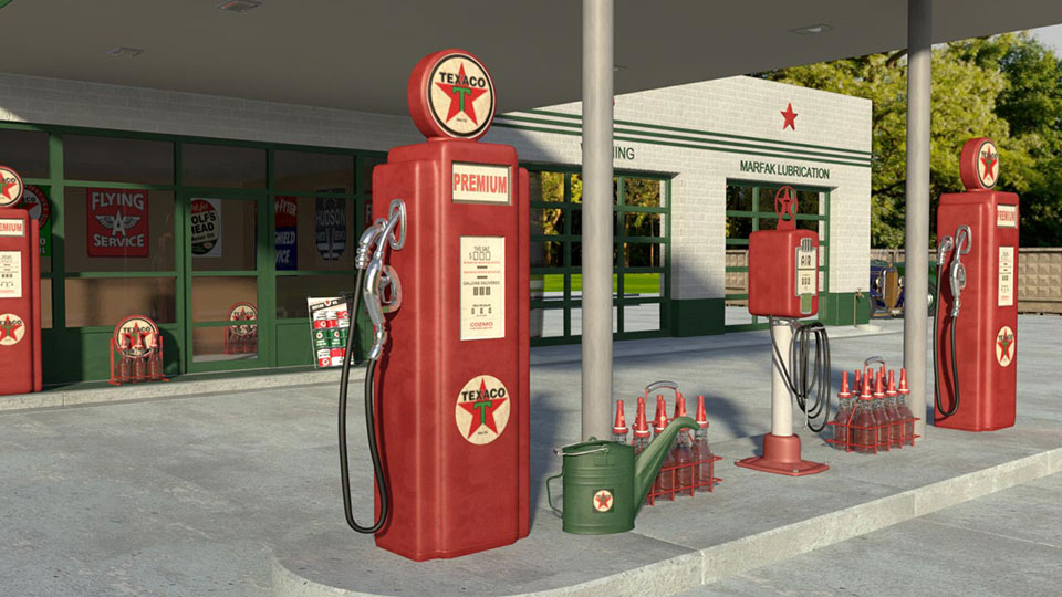 petrol station 3D model