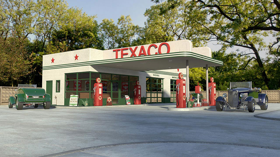 petrol station 3D model