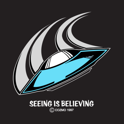 cozmo seeing is believing t-shirt graphic